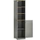 image 9 of Bath Vida Priano 1 Door 2 Shelf Tall Bathroom Cabient, Grey & Oak