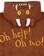 image 3 of The Gruffalo Kids Towel Poncho | Brown Bath Towel For Boys & Girls with 3D Ears | Woodlands Story Book Swimwear | Hooded Graphic Beach Cover Up | Cosy Swim Accessory Gift for Children