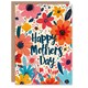 image 1 of Mothers Day Card Colourful Simple Spring Flowers Mum Card