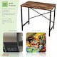 image 9 of Oypla 80cm Heavy Duty Industrial Writing Computer Desk Home Office Worktop Table Brown