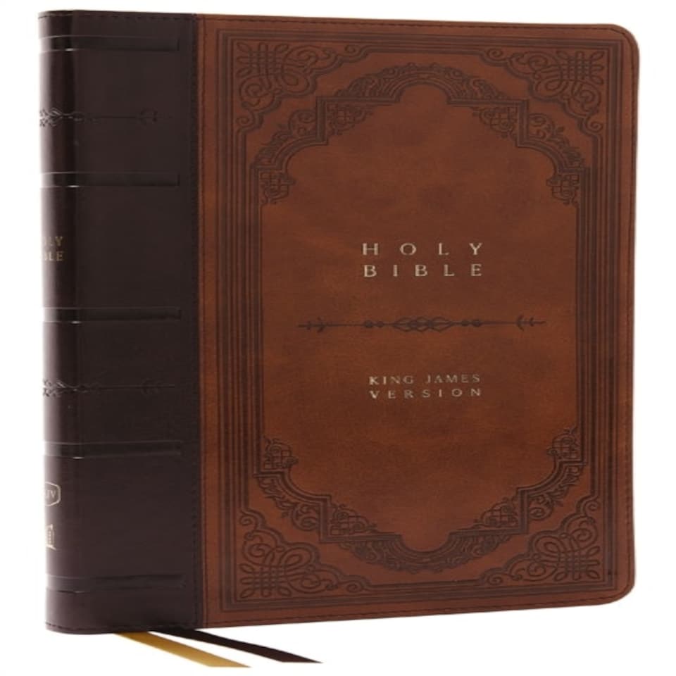 Kjv Holy Bible: Giant Print Thinline Bible Brown Leathersoft Red Letter Comfort Print (thumb Indexed): King James Version (vintage Series)