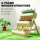 image 7 of Outsunny 3 Tier 66L Raised Garden Bed Wooden Elevated Planter Box Kit for Flower, Vegetable, Herb, 65 x 75 x 76cm, Green