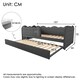 image 4 of 3ft Single Daybed Frame with Slatted Base, Multi-Functional Bed for Adults & Children
