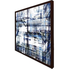Blue grunge pattern (Picutre Frame) Brown | S