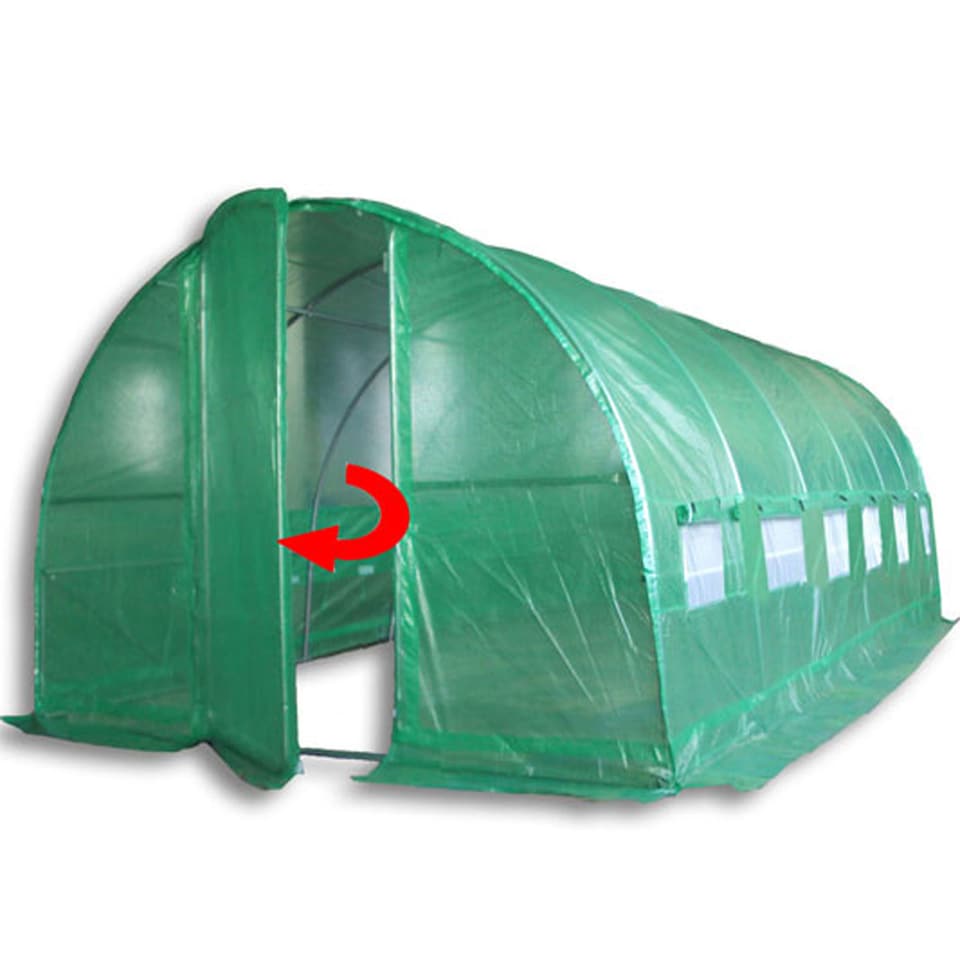 image 1 of 6m x 3m (20' x 10' approx) Pro+ Polytunnel Greenhouse - Green