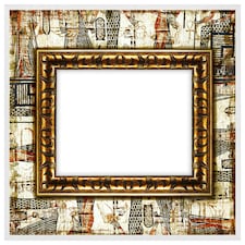Rustic egyptian frame (Picture Frame) White | L