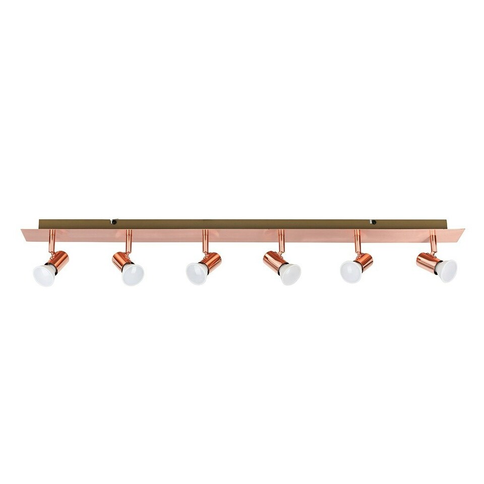 image 1 of ValueLights Consul Spotlight Polished Copper Spotlight and GU10 Spotlight LED 5W Cool White 6500K Bulb