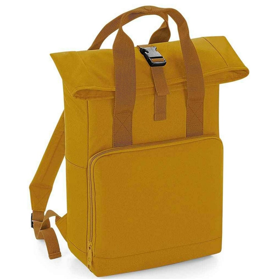 image 1 of Bagbase Unisex Adult Roll Top Twin Handle Backpack - Mustard - One Size