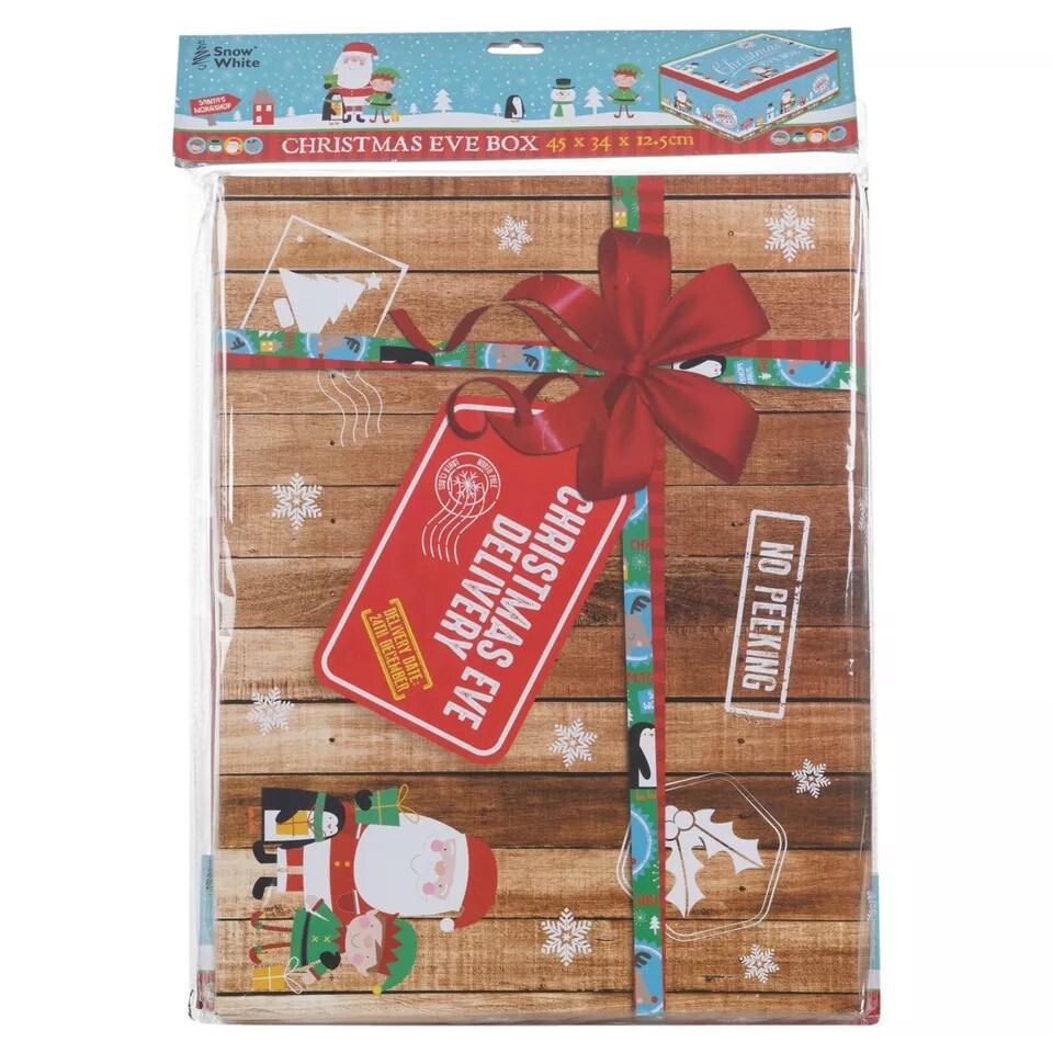 image 1 of Medium Santa Gift Storage Boxes - 45x34x12.5cm | Brown | Brown & Set of 3 | 3