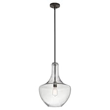Everly 1 Light Medium Dome Ceiling Pendant Light Bronze, E27