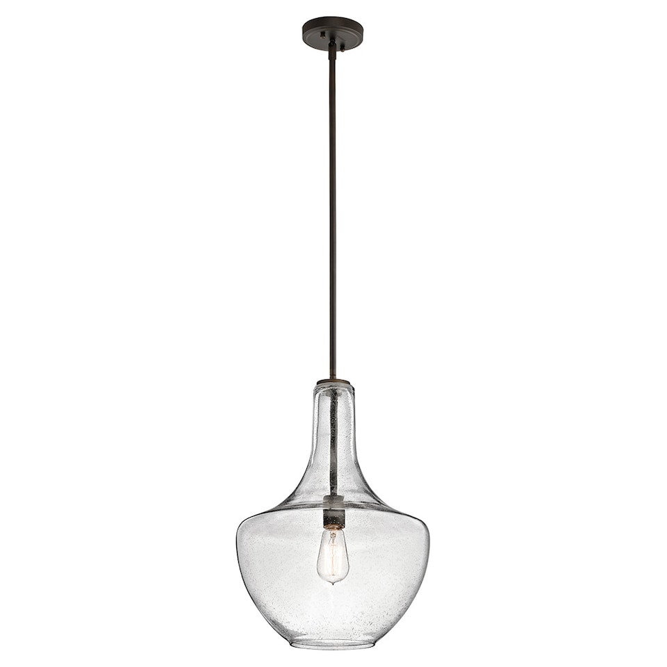 image 1 of Everly 1 Light Medium Dome Ceiling Pendant Light Bronze, E27