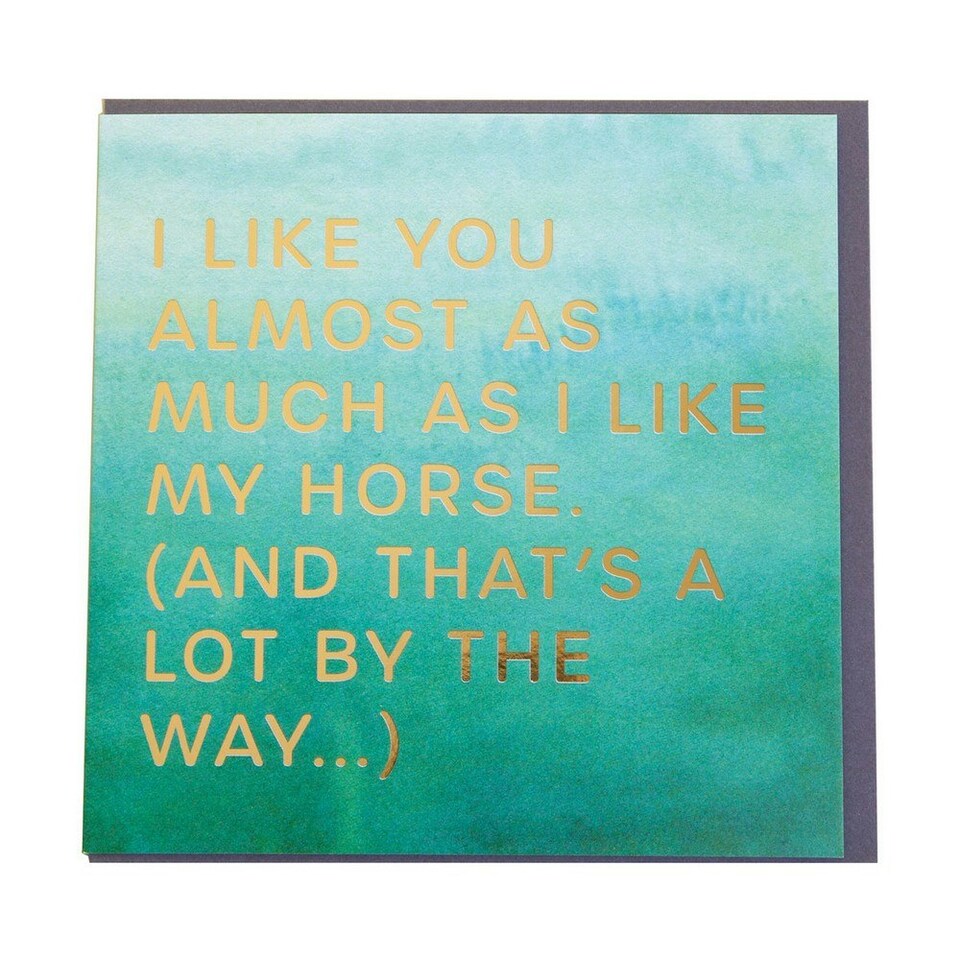 Gubblecote I Like You Wordy Greetings Card - Mint Green - One Size Multi | One Size