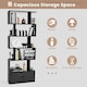 image 7 of COSTWAY 5-tier Bookcase S-Shaped Bookshelf Display Rack Black Black