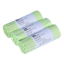 The Caddy Company 25 Litre Compostable Food Waste Bin Bags - 3 Rolls
