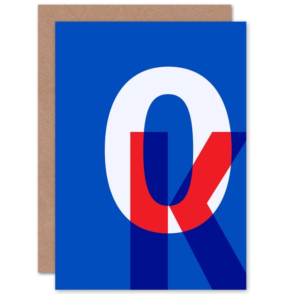 image 1 of Ok Typography Modern Word Quote Card