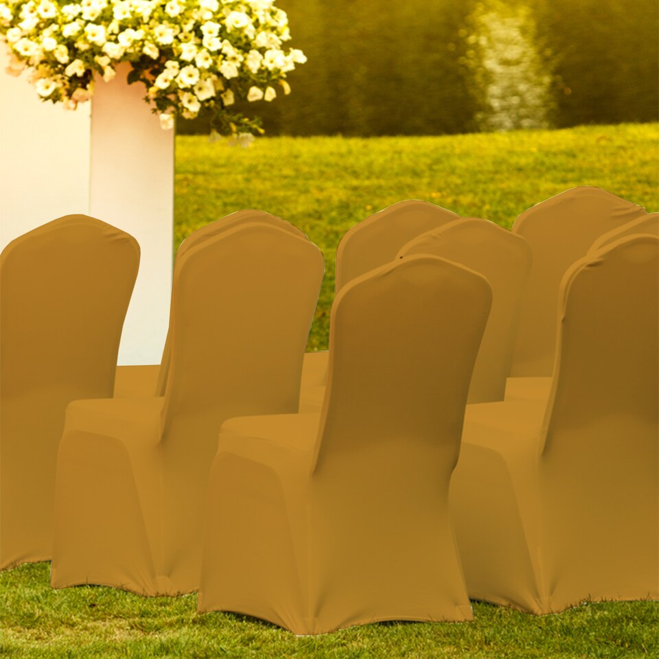 image 1 of Chair Cover Spandex Polyester Stretch Fabric Dining Slipcovers