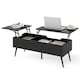 image 1 of COSTWAY Lift Top Coffee Table w/Storage Compartments Black Black
