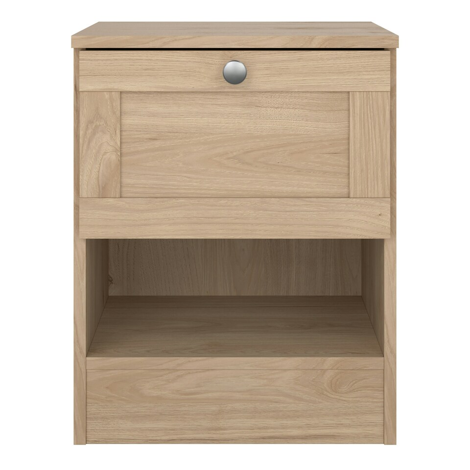 image 1 of Brande Nightstand with1 Frame Drawer in Jackson Hickory Brown