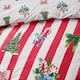 image 4 of Catherine Lansfield Christmas Stripe Reversible Duvet Cover Set Red Red | Super King