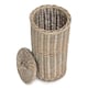 image 2 of Grey Wash Round 3 Toilet Roll Holder | Brown | Brown | One Size