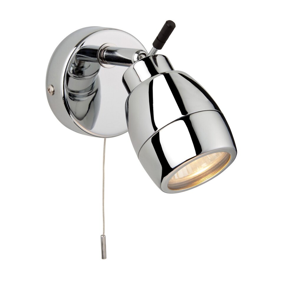 Marine 1 Light Single Switched Bathroom Ceiling Spotlight Chrome IP44, GU10
