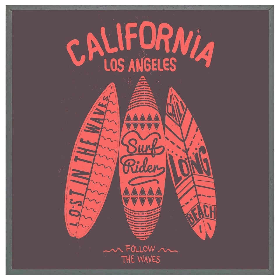 image 1 of California surf (Picutre Frame) Brown | Oak | XL
