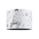 image 1 of Elvis Presley Themed Linen Lampshade with Famous Poses and Guitars Musical Notes | Grey