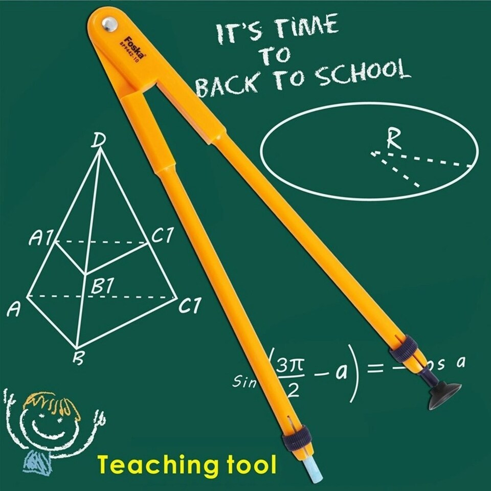 image 1 of 45cm Classroom Compass Ruler for Chalk and White Board Marker
