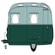image 2 of Oxford Diecast Carlight Continental Caravan Dark Green/Sage Green