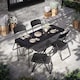 image 6 of 4ft Black Rattan Design Folding Table Outdoor Portable Carry Handle Garden Patio | Black | Black | 4ft table | 1