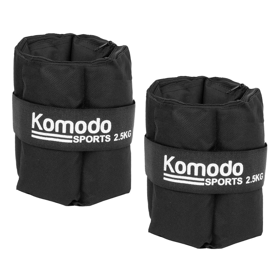 image 1 of Komodo Black Adjustable Ankle Weights - Max 5kg