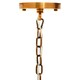 image 2 of Interiors by Premier Modern Brass Finish Pendant Light, Four Bulb Metal Chandelier With Bold Square Frames, Overlapping Bands