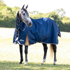 Highlander Plus Combo Neck Lite Horse Turnout Rug - Navy - 7´