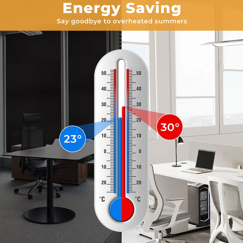 image 1 of Marlow Magnetic Blackout Blind 115x145cm Blockout Window Curtain | Black | One Size