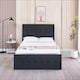image 2 of Ottoman Storage Bed black 3ft single and 1 mattress velvet cushioned bedroom