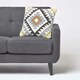 image 3 of Homescapes Agra Handwoven Kilim Cushion with Feather Filling - 45 x 45 cm | Multi | Yellow, gold, grey, black and white | 1