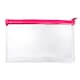 image 1 of Janrax 8x5" Pink Zip Clear Exam Pencil Case
