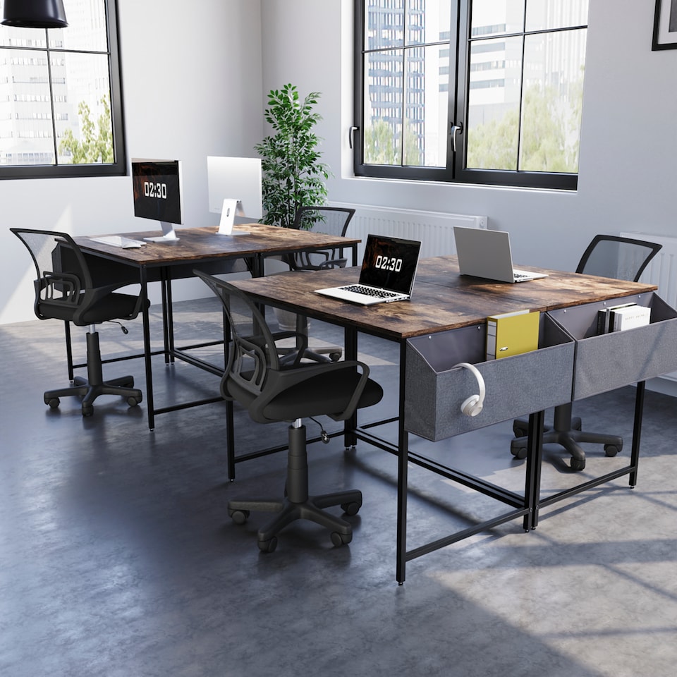 image 1 of Vida Designs Airsdale Office Chair Computer Desk Table Chair, Black