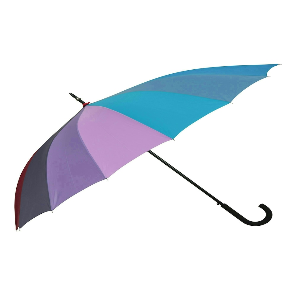 image 1 of Mountain Warehouse Rainbow Umbrella Outdoors Double Canopy Brolly Rain Accessory Multi