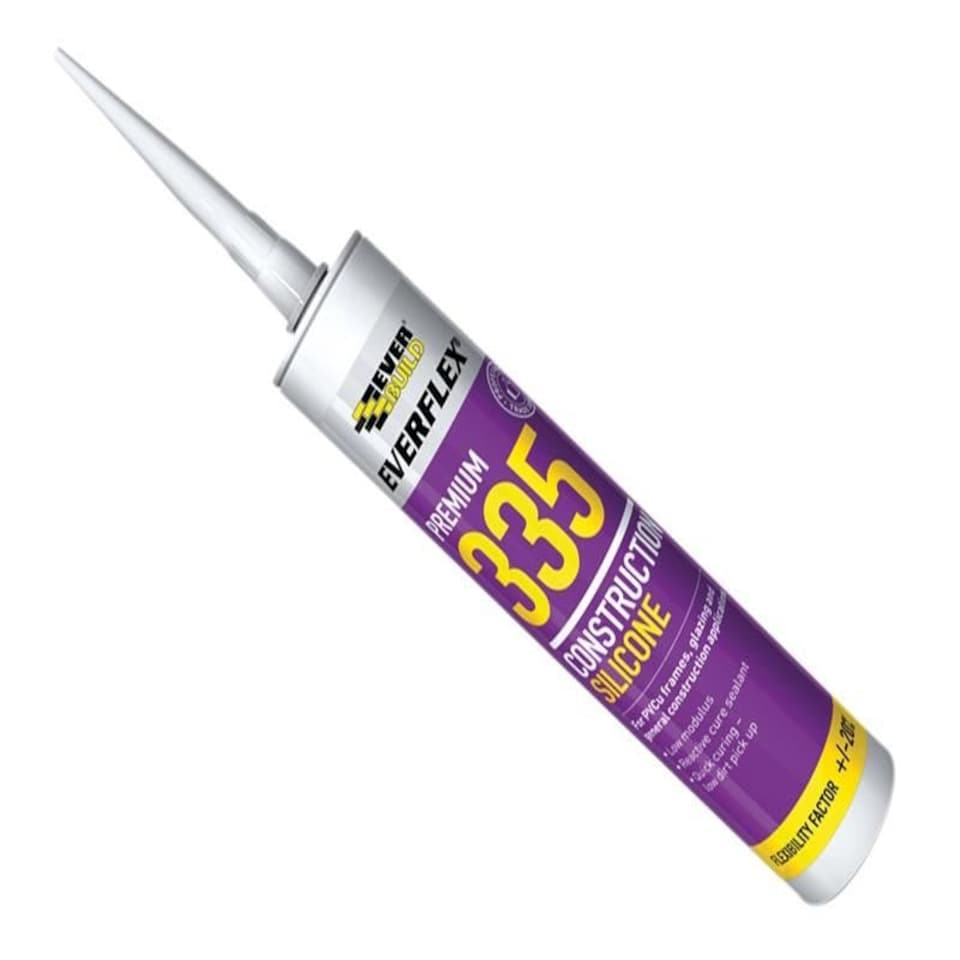 image 1 of Everbuild Sika - Everflex 335 Construction Silicone Black 295ml