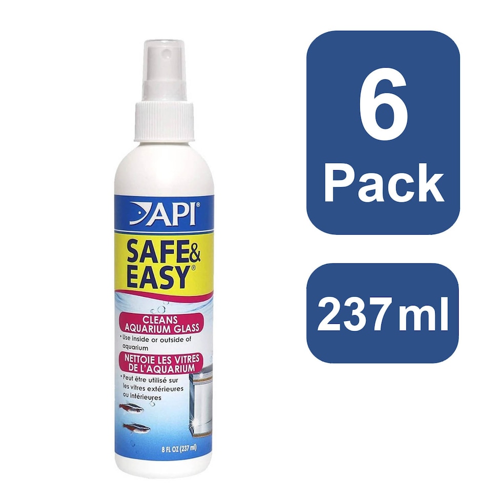image 1 of 6 x 237ml API Safe and Easy Aquarium Cleaner Spray Safe for Both Fish and Plants Aquarium and Fish Supplies