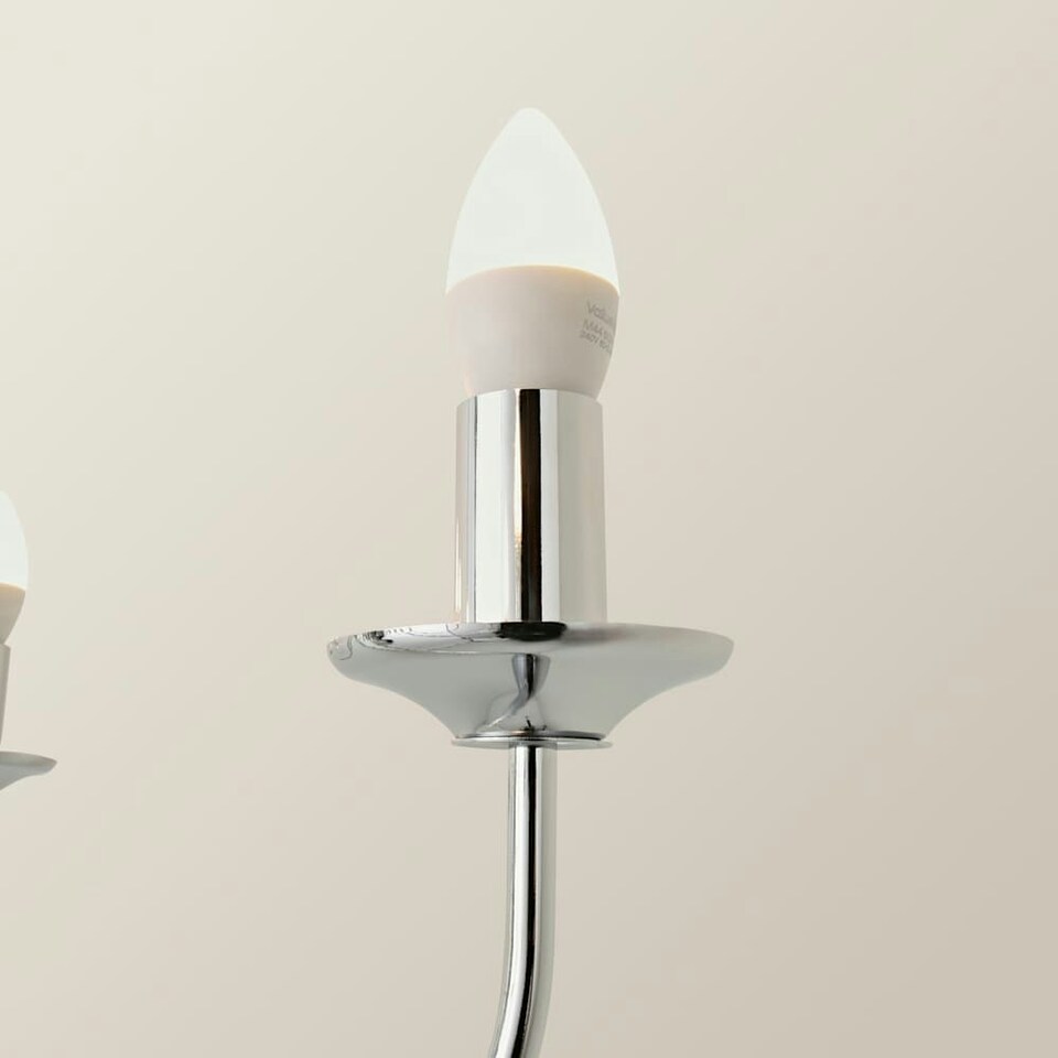image 1 of ValueLights Traditional Style 8 Way Polished Chrome Ceiling Light Chandelier Fitting Chrome