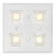 image 2 of Modern Chrome Square LED Bathroom Light with Clear/Frosted Glass Plate | Silver | Satin Nickel | 1