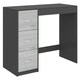 image 1 of 3-Drawer Wooden Desk and Dressing Table - Multi-Functional, 79.5x93x40 cm | Black | Black & Ash Grey | 22.5 x 43.5 x 98.5 | 1