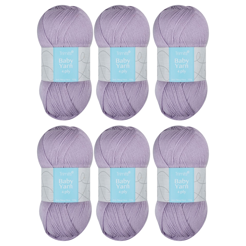 image 1 of Trimits 4 Ply Knitting Yarn 6 x 100g Acrylic Knitting & Crochet Wool Soft Anti Pilling Machine Washable OEKO-TEX