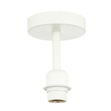 Traditional Matt White Ceiling Light Fitting for Industrial Style Light Bulbs | White