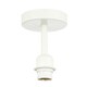 image 1 of Traditional Matt White Ceiling Light Fitting for Industrial Style Light Bulbs | White