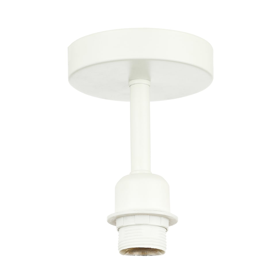 image 1 of Traditional Matt White Ceiling Light Fitting for Industrial Style Light Bulbs | White
