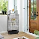 image 2 of Yaheetech 104.5 cm Tall Open Top Metal Birdcage Parrot Cage Black