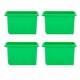 image 1 of Wham Stack & Store 4 x 24L Plastic Storage Boxes | Green | 4